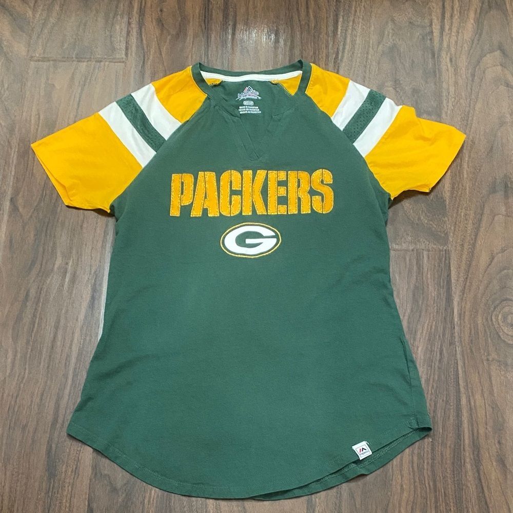 Majestic Packers Green and Gold Tee